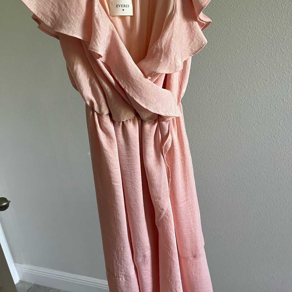 Everly Blush Ruffle Dress